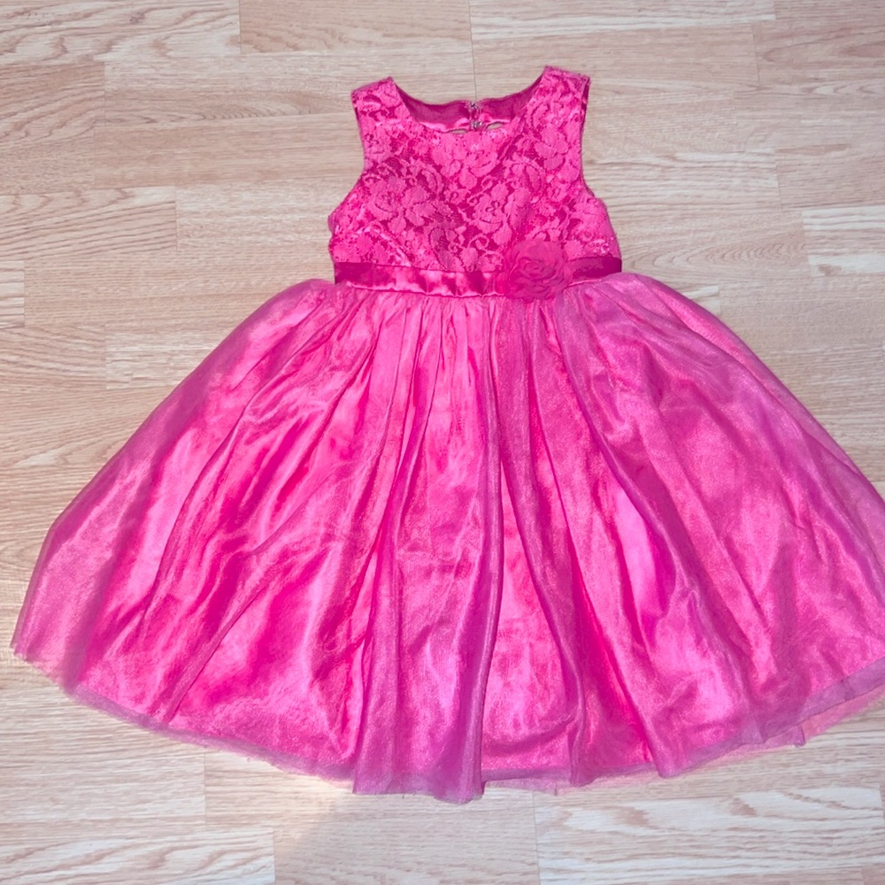 American Princess Pink Dress with Heart Cut Out Back Size 6